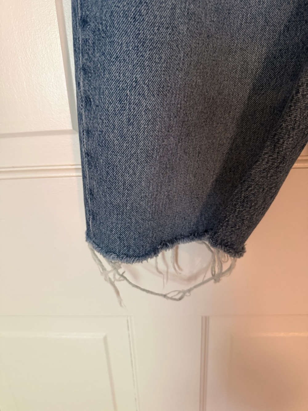 Mango Denim Bermuda Shorts with Frayed Hem - Picture 7 of 12